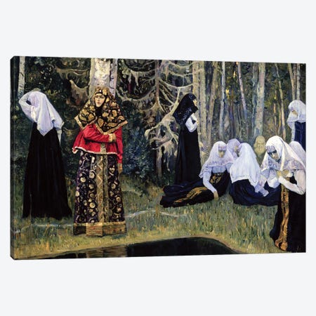 The Legend Of The Invisible City Of Kitezh, 1917-22 Canvas Print #BMN12070} by Mikhail Vasilievich Nesterov Art Print