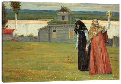 Two Sisters, 1923 Canvas Art Print