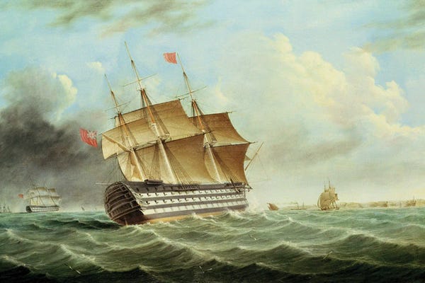 Warships: British Man-O'-War by Thomas Buttersworth