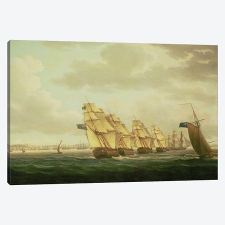 Nelson On The 'Theseus' With The Inshore Squadron Off Cadiz, July 1797, Canvas Print #BMN12123} by Thomas Buttersworth Canvas Print