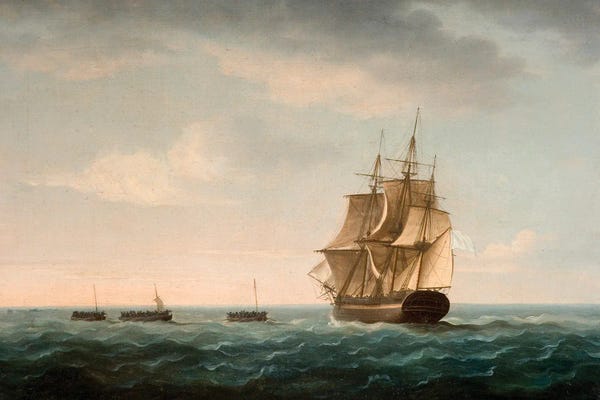 Rescue Of The Guardian's Crew By A French Merchant Ship, 2Nd January 1790