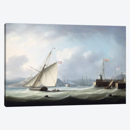 The Arrival Of George Iv At Leith Harbour, 1822 Canvas Print #BMN12127} by Thomas Buttersworth Canvas Artwork