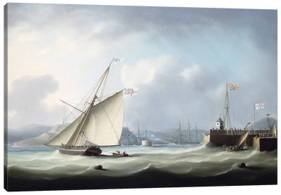 The Arrival Of George Iv At Leith Harbour, 1822 Canvas Art Print