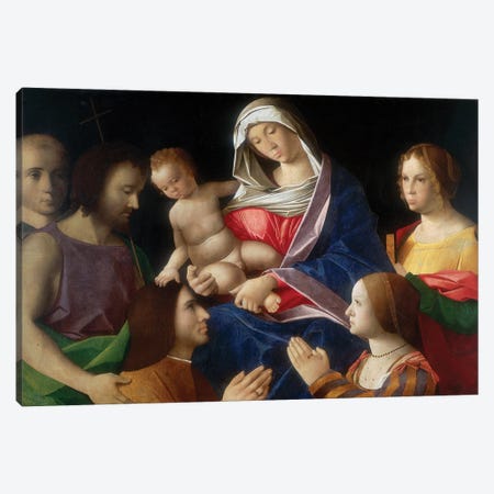 Madonna With Child And Saints Canvas Print #BMN12135} by Vincenzo Di Biagio Catena Canvas Print
