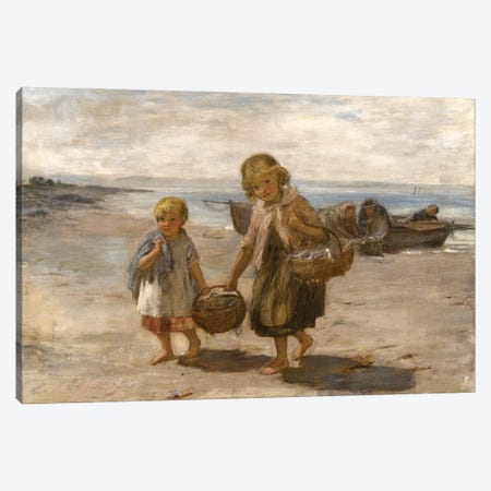 Fish From The Boat, 1867-68 Canvas Print #BMN12147} by William McTaggart Canvas Wall Art