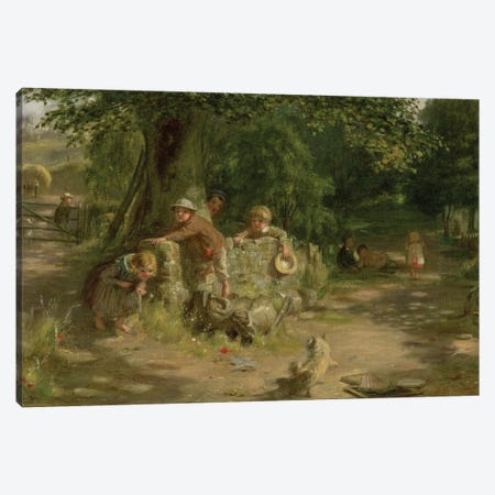 Playmates, 1867 Canvas Print #BMN12155} by William McTaggart Art Print