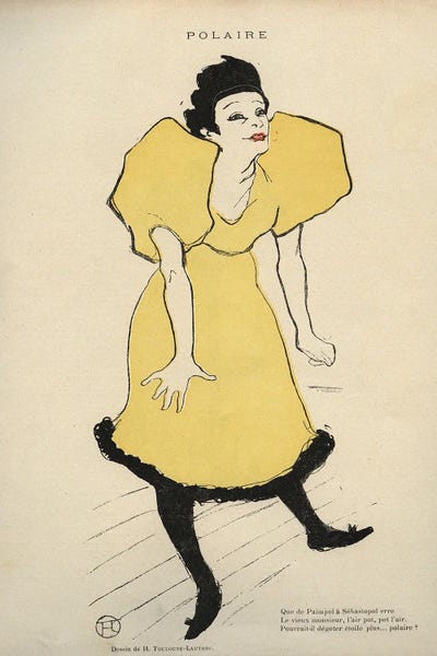 Henri de Toulouse-Lautrec: ”Polar” In Le Rire Published Le Samedi 23 February 1895 by Henri de Toulouse-Lautrec