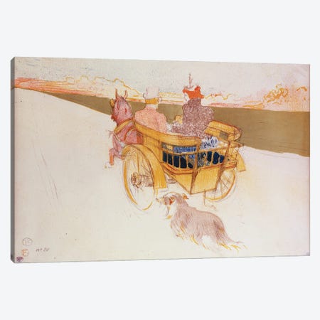 A Country Party Or The English Cart Canvas Print #BMN12180} by Henri de Toulouse-Lautrec Canvas Art Print