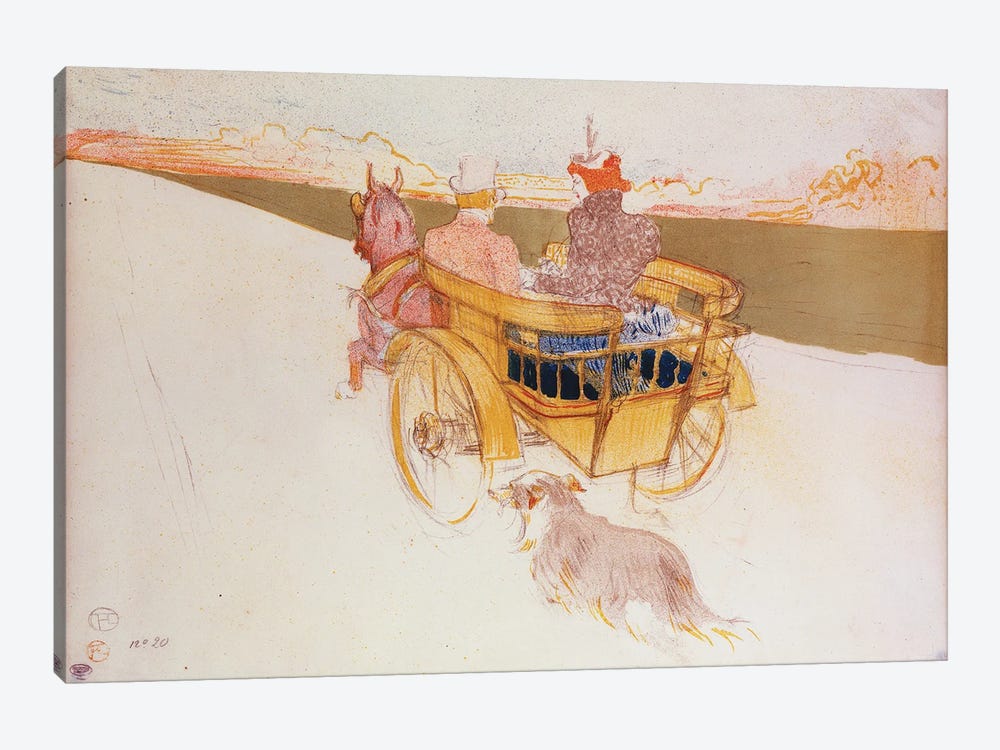 A Country Party Or The English Cart by Henri de Toulouse-Lautrec 1-piece Canvas Print