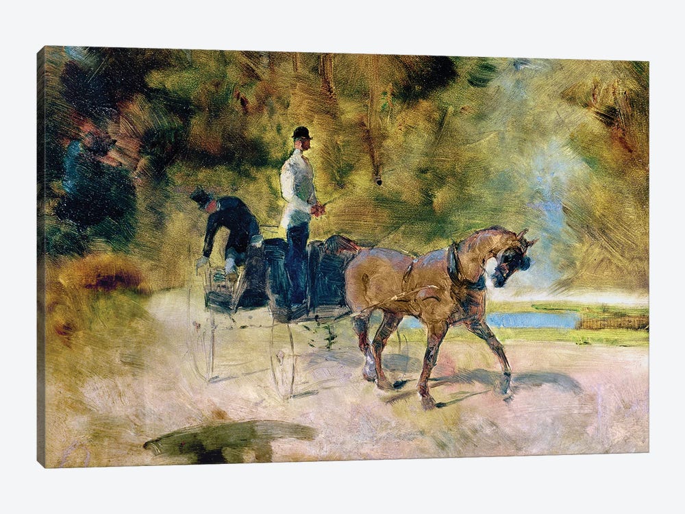 A Dog-Cart, 1880 by Henri de Toulouse-Lautrec 1-piece Canvas Art Print