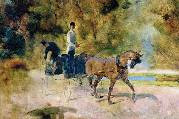 Henri de Toulouse-Lautrec: A Dog-Cart, 1880 by Henri de Toulouse-Lautrec