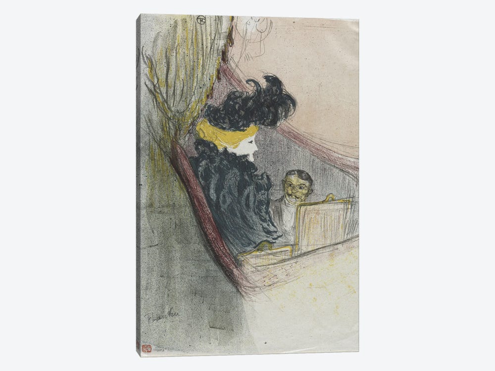 A Princely Idyl, Clara Ward, 1897 by Henri de Toulouse-Lautrec 1-piece Canvas Print