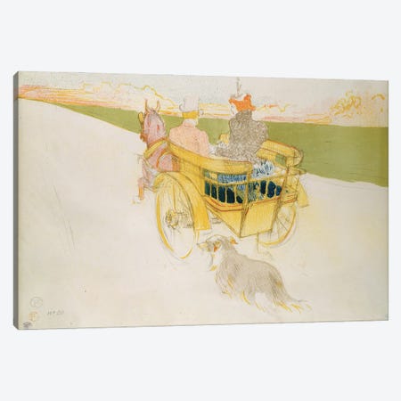 A Ride In The Country, Or The English Trap Canvas Print #BMN12187} by Henri de Toulouse-Lautrec Canvas Wall Art