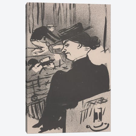 A Spectator During The Song Of Polin, 1893 Canvas Print #BMN12189} by Henri de Toulouse-Lautrec Canvas Print