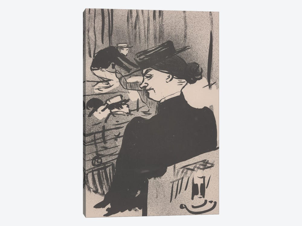 A Spectator During The Song Of Polin, 1893 by Henri de Toulouse-Lautrec 1-piece Canvas Artwork