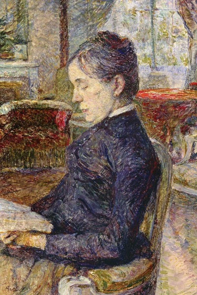Henri de Toulouse-Lautrec: Adele Tapie De Celeyran Countess Of Toulouse-Lautrec-Monfa In The Salon Of Chateau De Malrome, 1887 by Henri de Toulouse-Lautrec