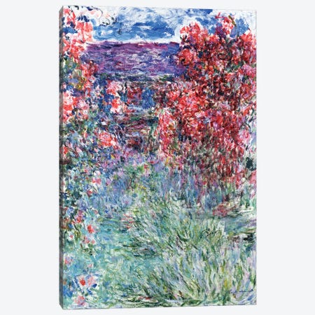The House at Giverny under the Roses, 1925  Canvas Print #BMN1219} by Claude Monet Art Print