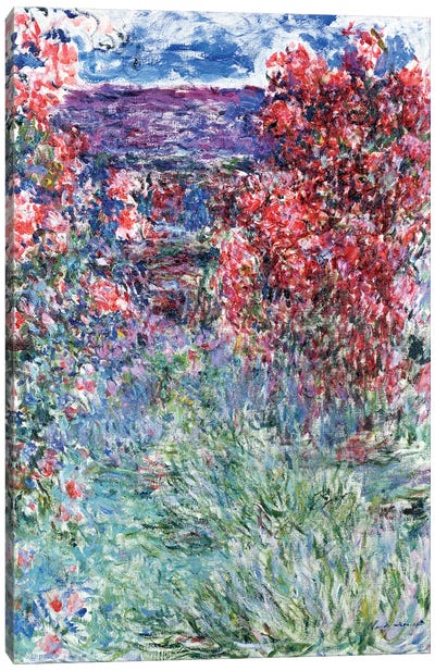 The House at Giverny under the Roses, 1925  Canvas Art Print - Giverny