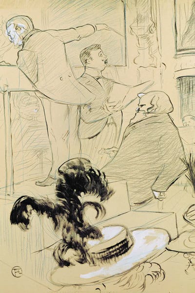 Henri de Toulouse-Lautrec: Ambroise Thomas At A Rehearsal Of His Opera 'Francesca Da Rimini', 1896 by Henri de Toulouse-Lautrec