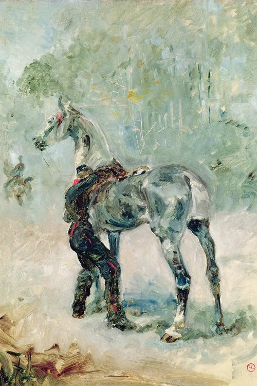 Artilleryman Saddling His Horse, 1879 by Henri de Toulouse-Lautrec wall art