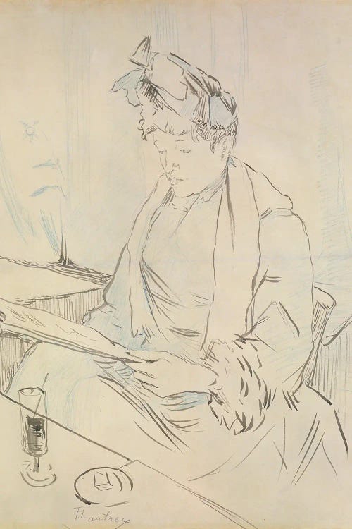 At The Cafe by Henri de Toulouse-Lautrec wall art