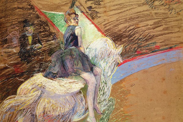 Henri de Toulouse-Lautrec: At The Circus Fernando, Rider On A White Horse, 1888 by Henri de Toulouse-Lautrec