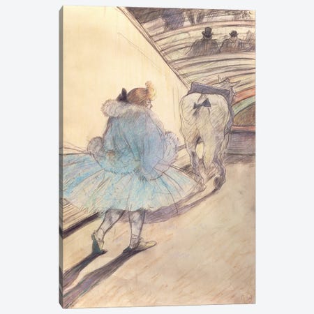 At The Circus, Entering The Ring Canvas Print #BMN12217} by Henri de Toulouse-Lautrec Canvas Wall Art