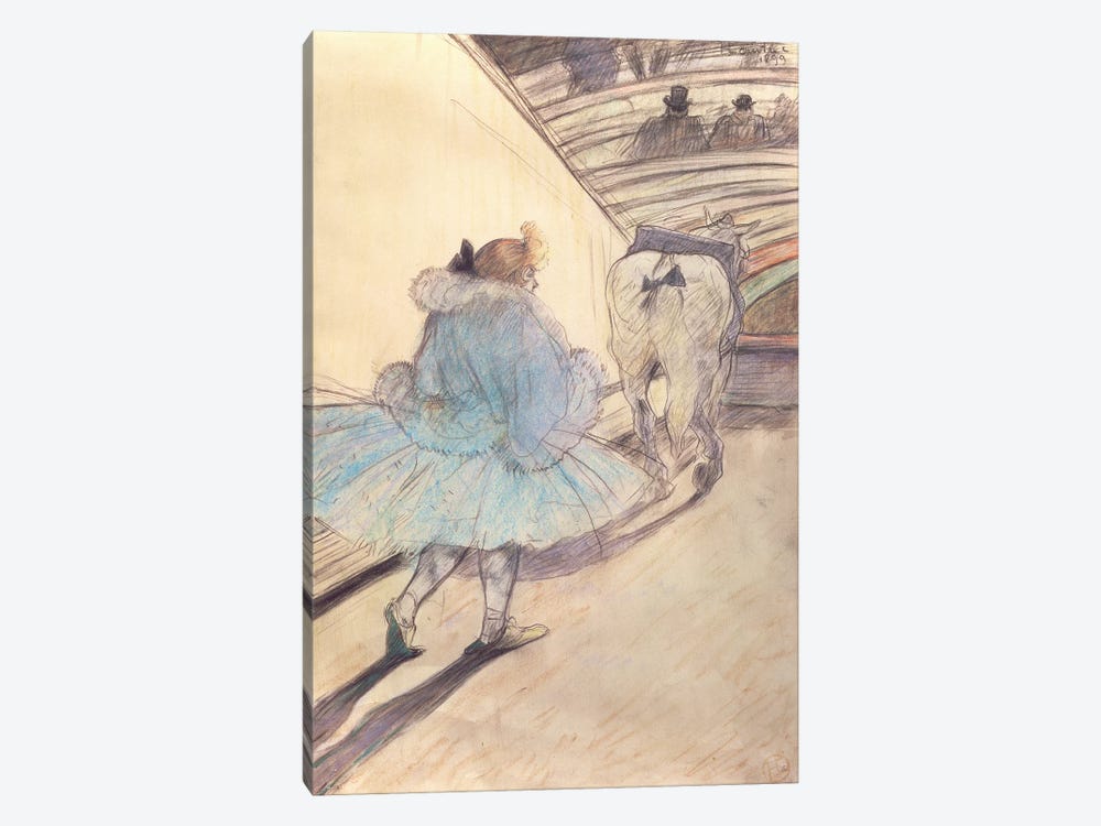 At The Circus, Entering The Ring by Henri de Toulouse-Lautrec 1-piece Canvas Art Print