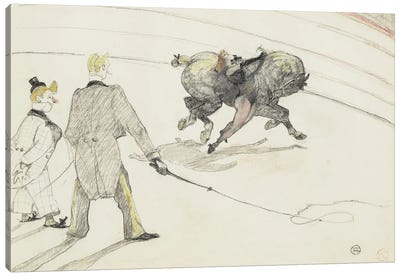 At The Circus: Acrobats, 1899 Canvas Art Print - Entertainer Art