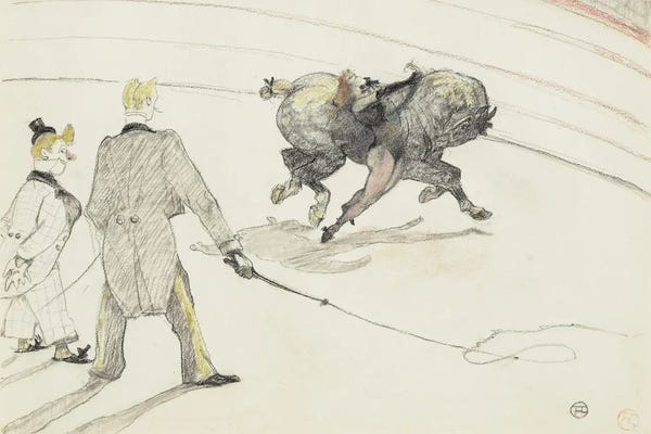 Henri de Toulouse-Lautrec: At The Circus: Acrobats, 1899 by Henri de Toulouse-Lautrec