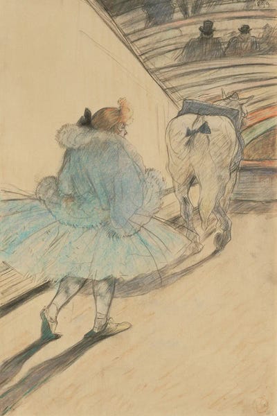 Henri de Toulouse-Lautrec: At The Circus: Entering The Ring, 1899 by Henri de Toulouse-Lautrec