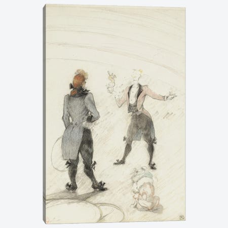 At The Circus: The Dog Trainer, 1899 Canvas Print #BMN12222} by Henri de Toulouse-Lautrec Canvas Wall Art