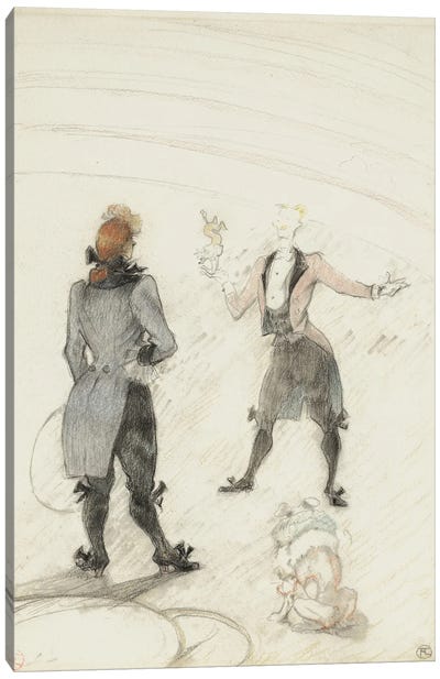 At The Circus: The Dog Trainer, 1899 Canvas Art Print - Circus Art
