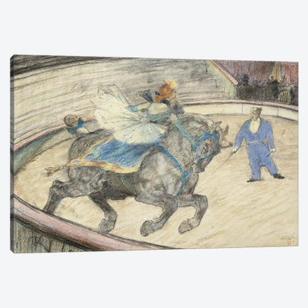 At The Circus: Work In The Ring, 1899 Canvas Print #BMN12224} by Henri de Toulouse-Lautrec Canvas Art Print