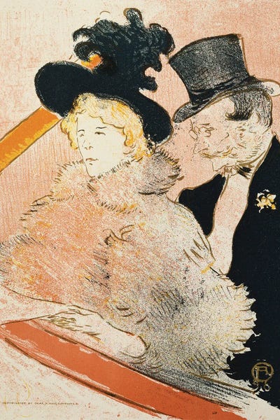 At The Concert, 1896 by Henri de Toulouse-Lautrec canvas print