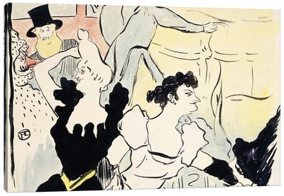 At The Masked Ball-Parisian Festivities-New Revels, 1892 Canvas Art Print - Henri de Toulouse Lautrec