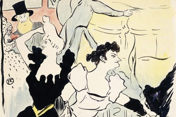 Performing Arts: At The Masked Ball-Parisian Festivities-New Revels, 1892 by Henri de Toulouse-Lautrec