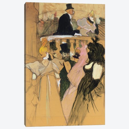 At The Opera Ball; Au Bal De L'Opera, 1893 Canvas Print #BMN12228} by Henri de Toulouse-Lautrec Canvas Art