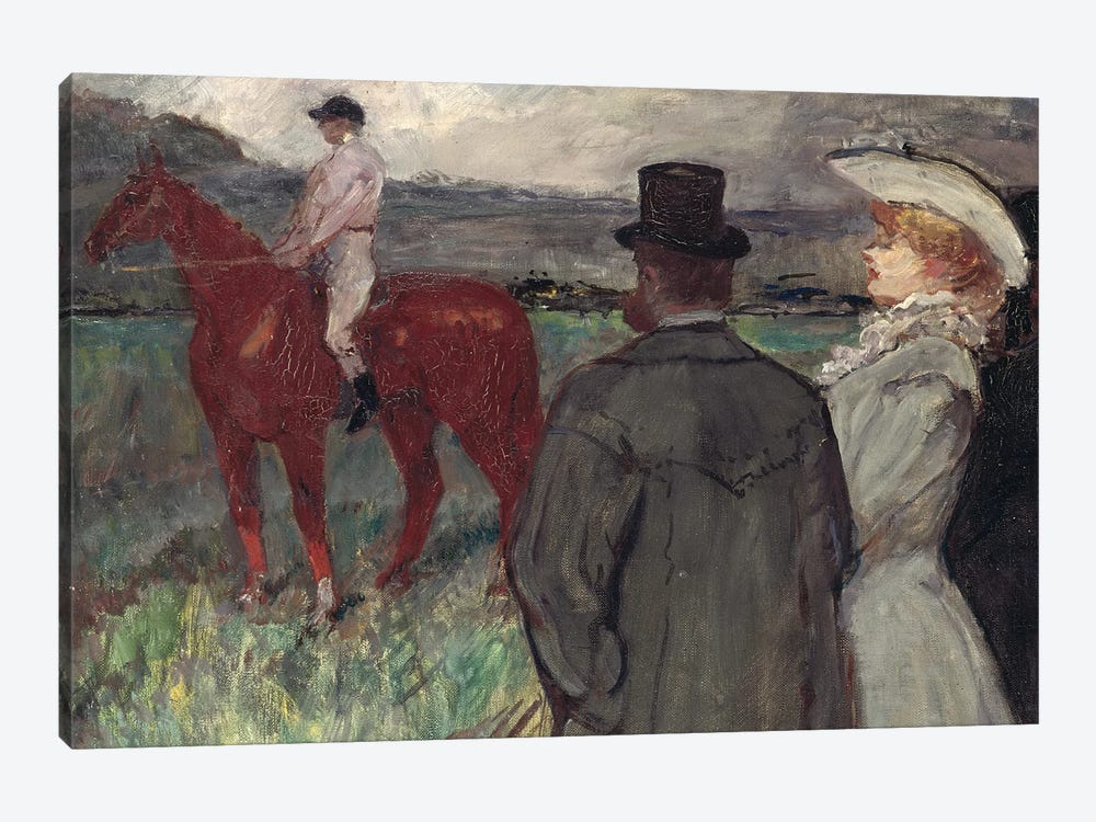 At The Racecourse, 1899 by Henri de Toulouse-Lautrec 1-piece Canvas Wall Art