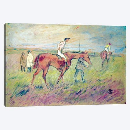 At The Races Canvas Print #BMN12231} by Henri de Toulouse-Lautrec Canvas Print