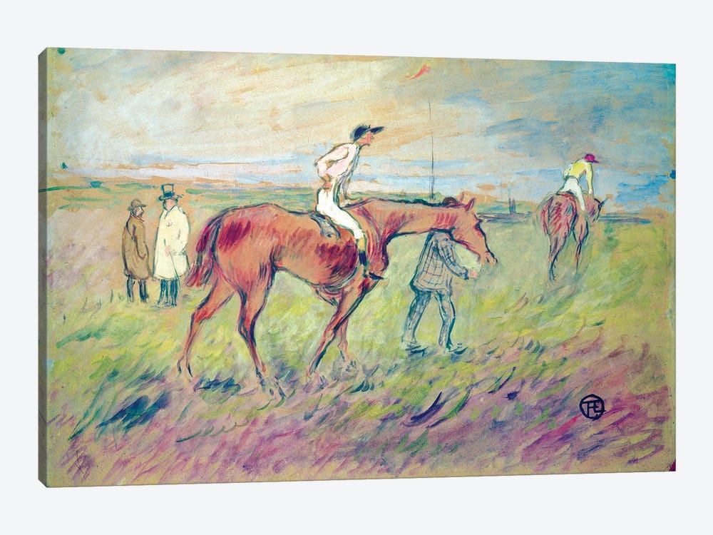 At The Races by Henri de Toulouse-Lautrec 1-piece Canvas Print
