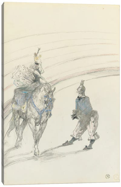 Au Cirque: Ecuyère De Panneau, 1899 Canvas Art Print - Circus Art