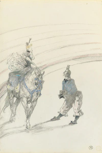 Henri de Toulouse-Lautrec: Au Cirque: Ecuyère De Panneau, 1899 by Henri de Toulouse-Lautrec