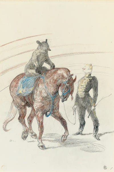 Henri de Toulouse-Lautrec: Au Cirque: Travail De L'Ours Sur Le Panneau, 1899 by Henri de Toulouse-Lautrec