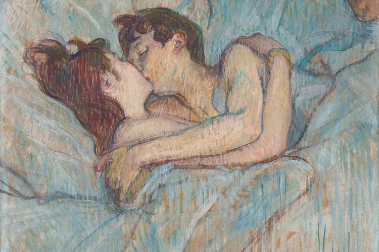 Au Lit: Le Baiser, 1892 by Henri de Toulouse-Lautrec wall art