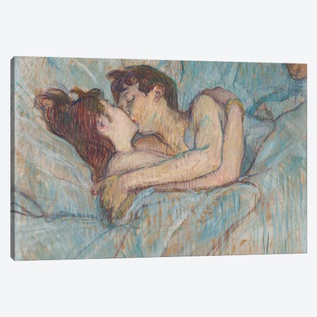 Au Lit: Le Baiser, 1892 Canvas Print #BMN12236} by Henri de Toulouse-Lautrec Canvas Wall Art