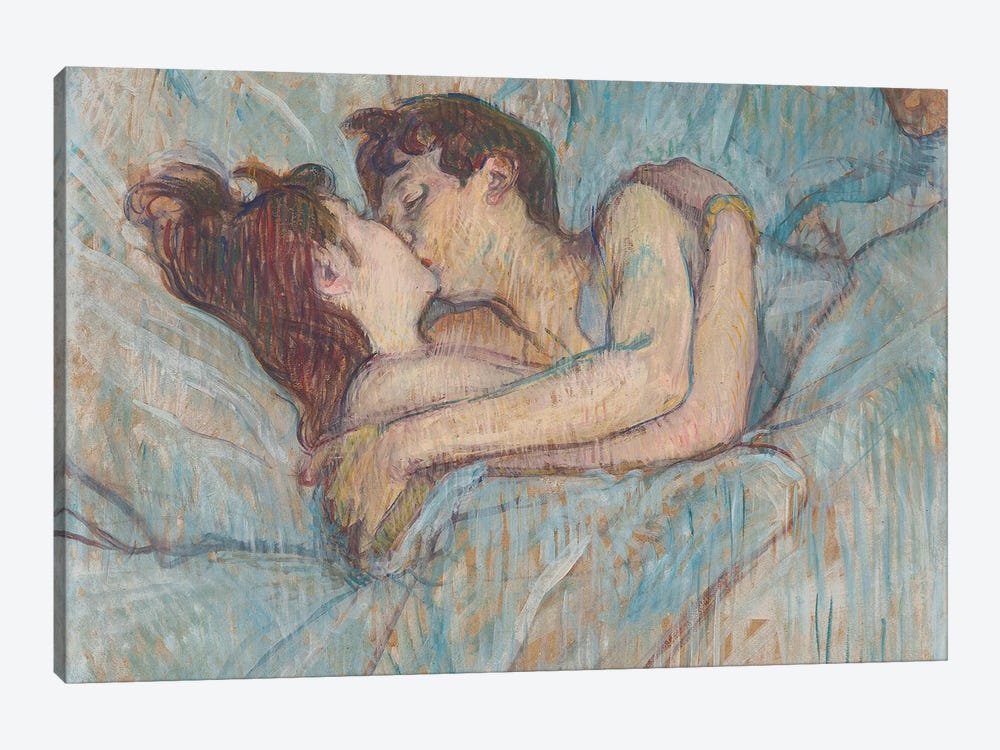 Au Lit: Le Baiser, 1892 by Henri de Toulouse-Lautrec 1-piece Canvas Artwork