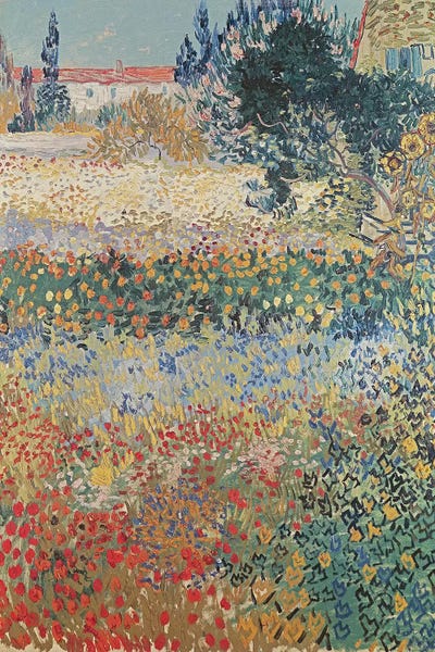Vincent van Gogh: Garden in Bloom, Arles, July 1888  by Vincent van Gogh