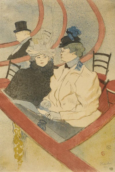 Box In The Grand Tier, 1897 by Henri de Toulouse-Lautrec canvas print