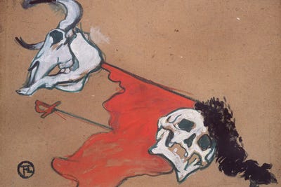 Bullfighting by Henri de Toulouse-Lautrec canvas print